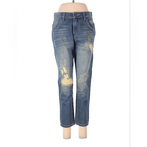 Wildfox Distressed Straight Leg Jeans – Size 26 - Picture 2 of 5